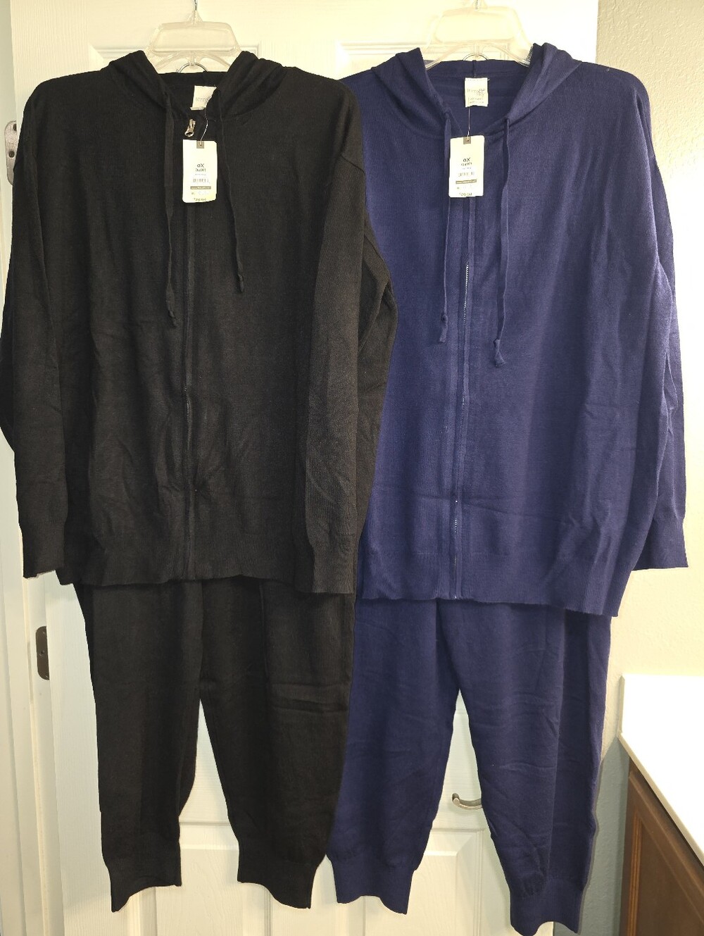 (2) Bundle Women's Terra & Sky Zip Hoodie Jogger Pant Sweater Set 0X 14W